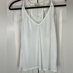 INTIMATELY FREE PEOPLE RIBBED RACER BACK IVORY TANK SIZE SMALL